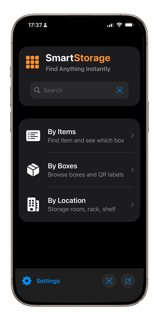 SmartStorage ホーム画面